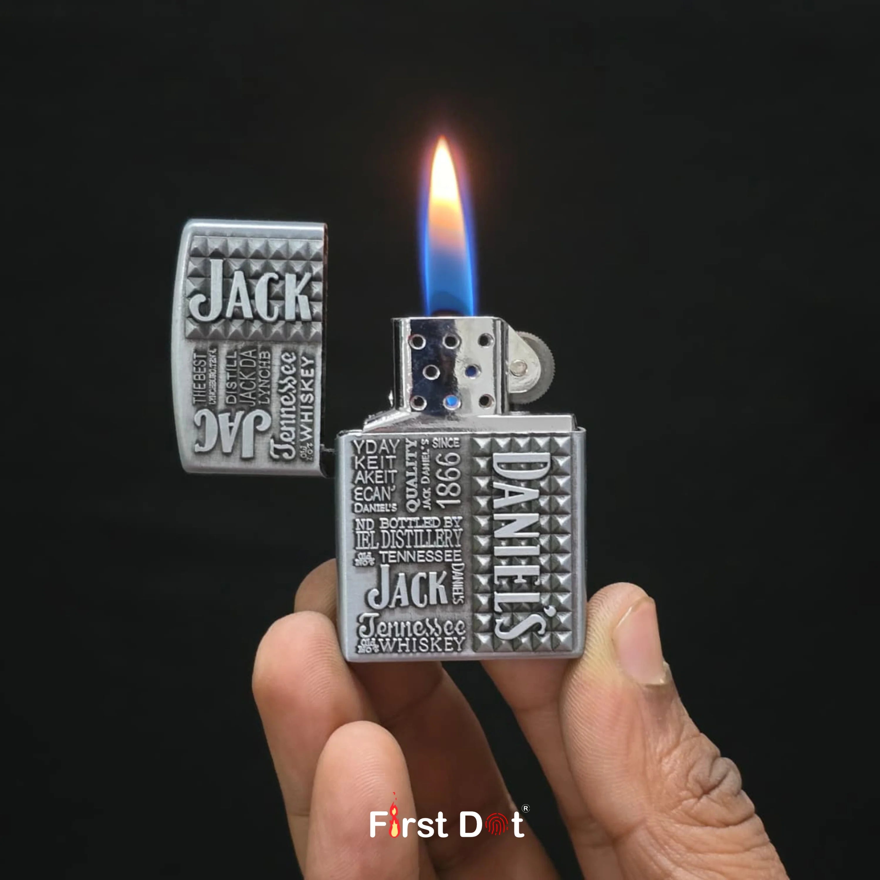 Classic Jack Daniel’s Embossed Windproof Cigarette Lighter