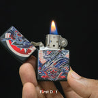 First Dot Japanese Dragon & Samurai Art Butane Lighter Pack of 2