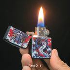 First Dot Japanese Dragon & Samurai Art Butane Lighter Pack of 2