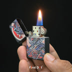 First Dot Japanese Dragon & Samurai Art Butane Lighter Pack of 2