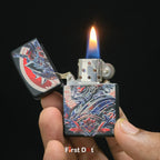 First Dot Japanese Dragon & Samurai Art Butane Lighter Pack of 2