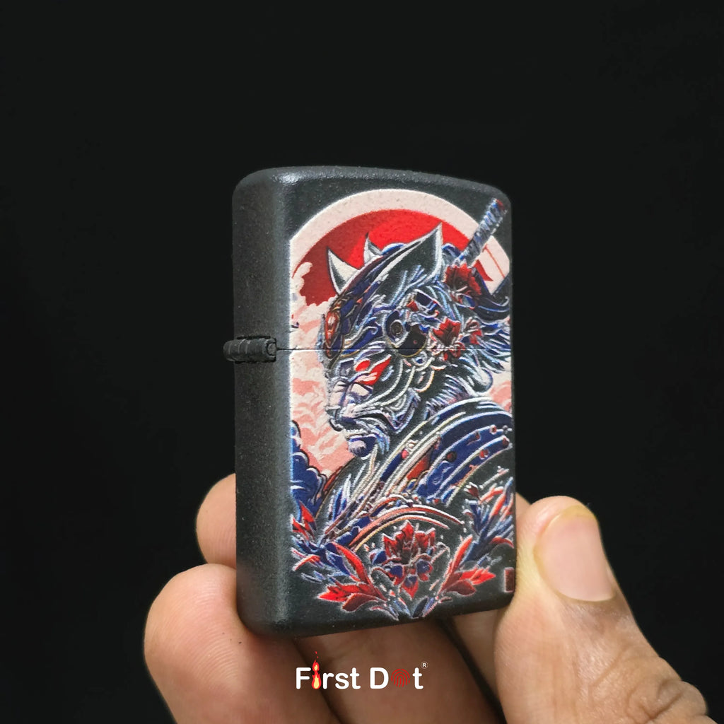 First Dot Japanese Dragon & Samurai Art Butane Lighter Pack of 2