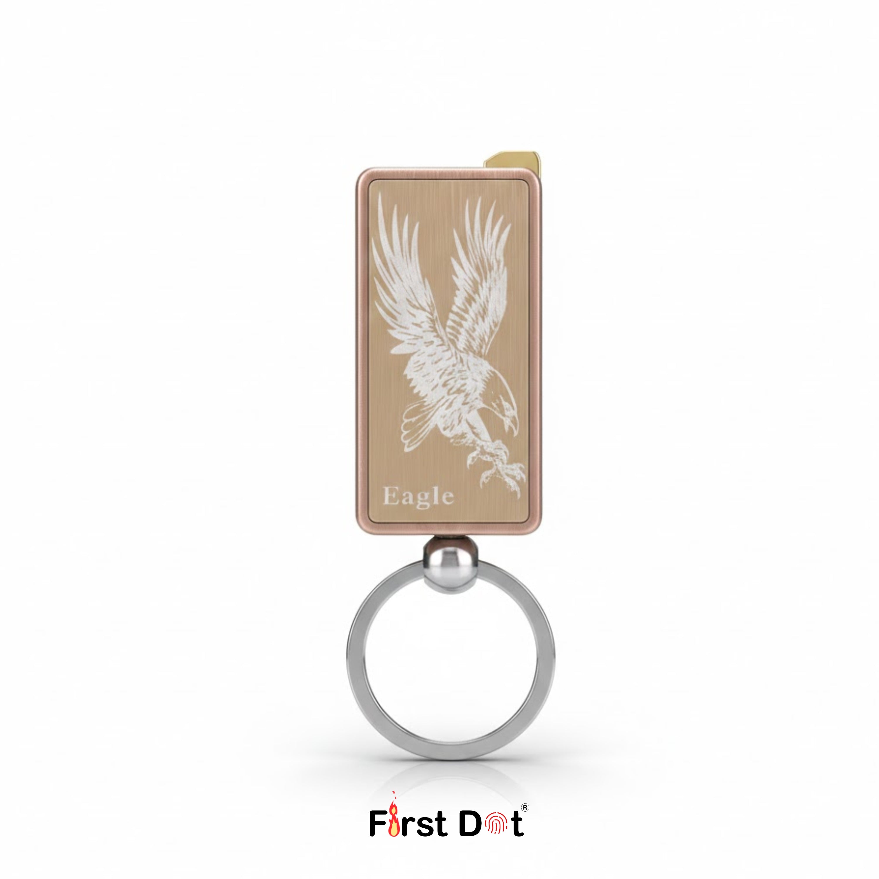 Eagle Engraved Jet Flame Keychain Lighter