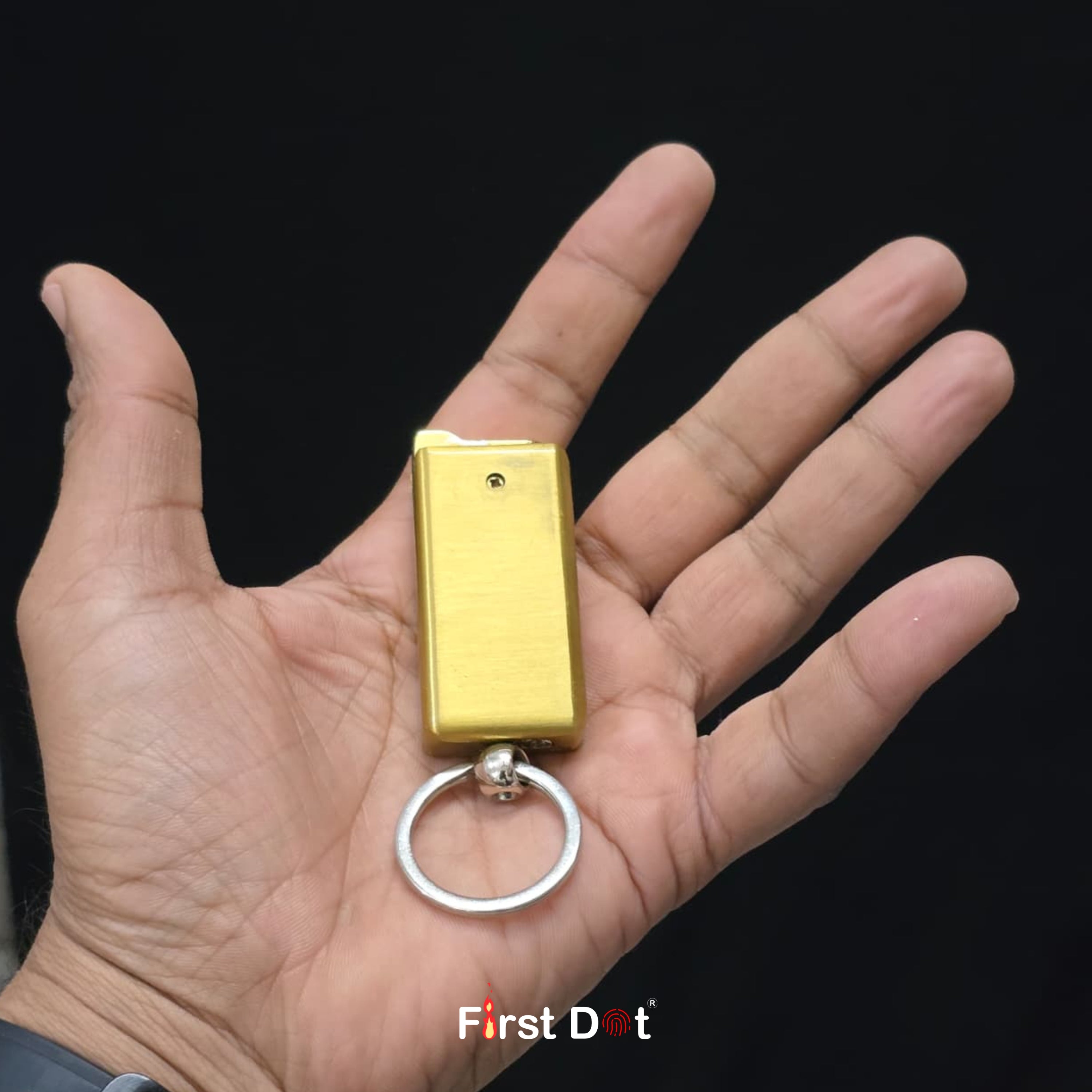 Lucky Clover Engraved Jet Flame Keychain Lighter