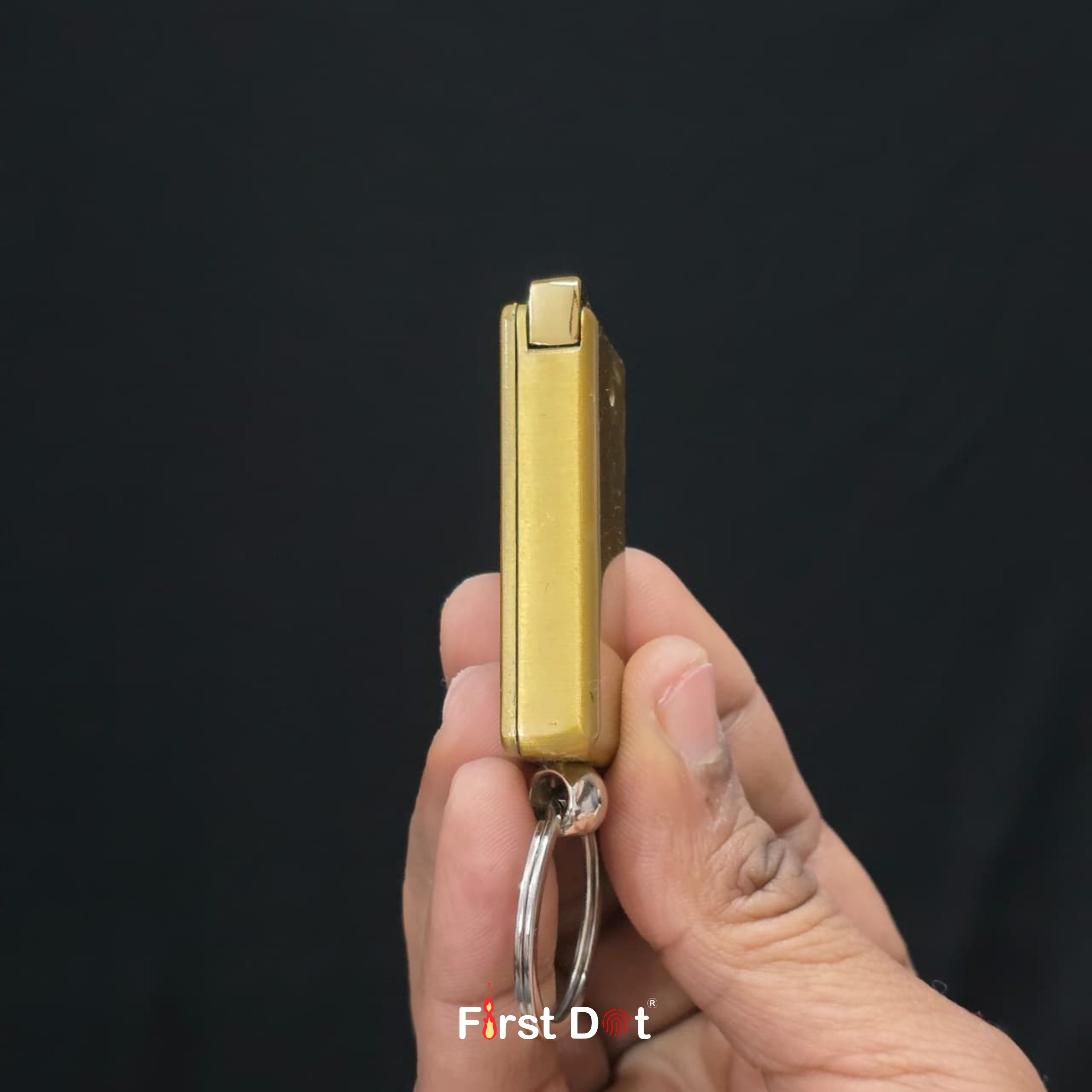 Lucky Clover Engraved Jet Flame Keychain Lighter