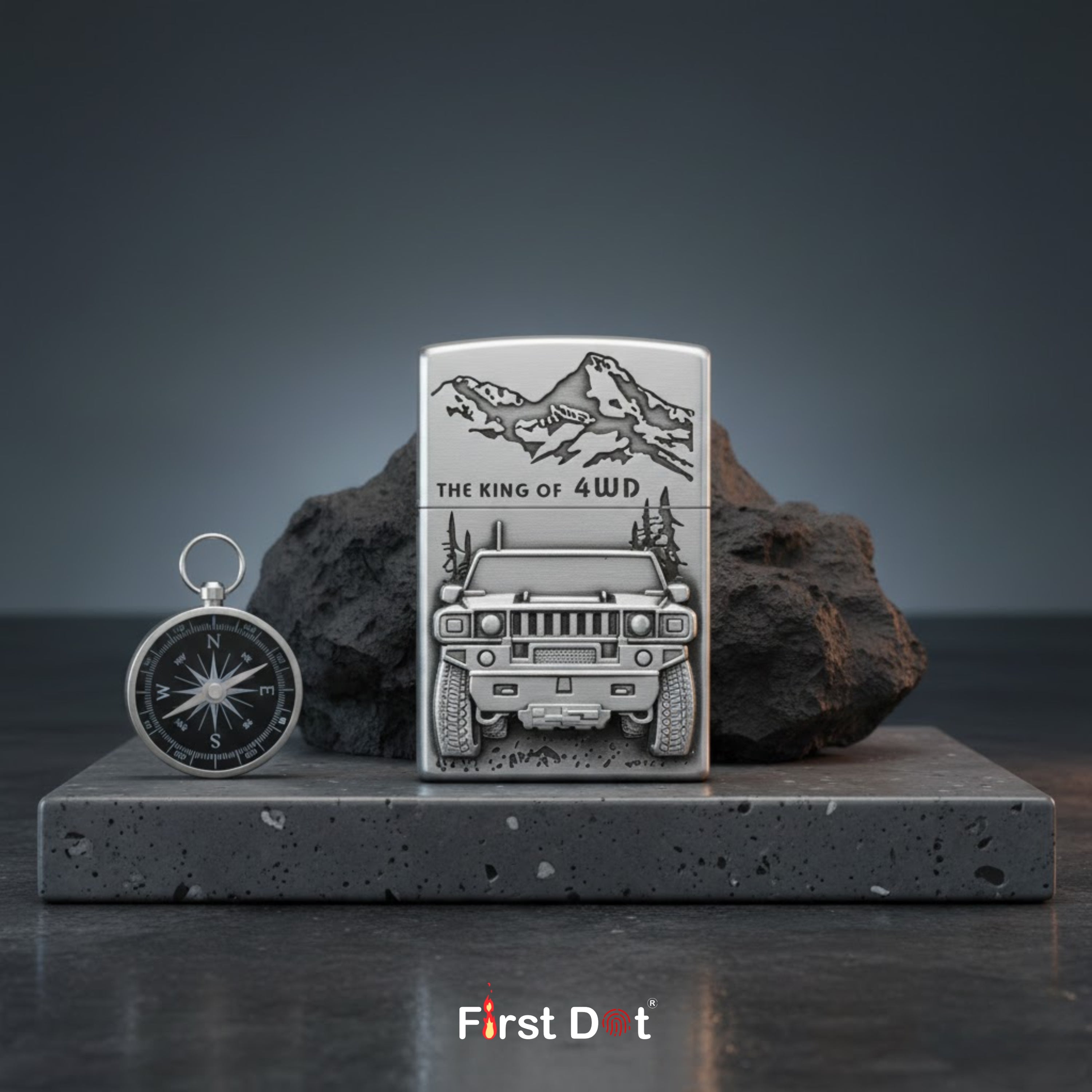 King of 4WD Engraved Lighter | Fancy Cigarette Lighter