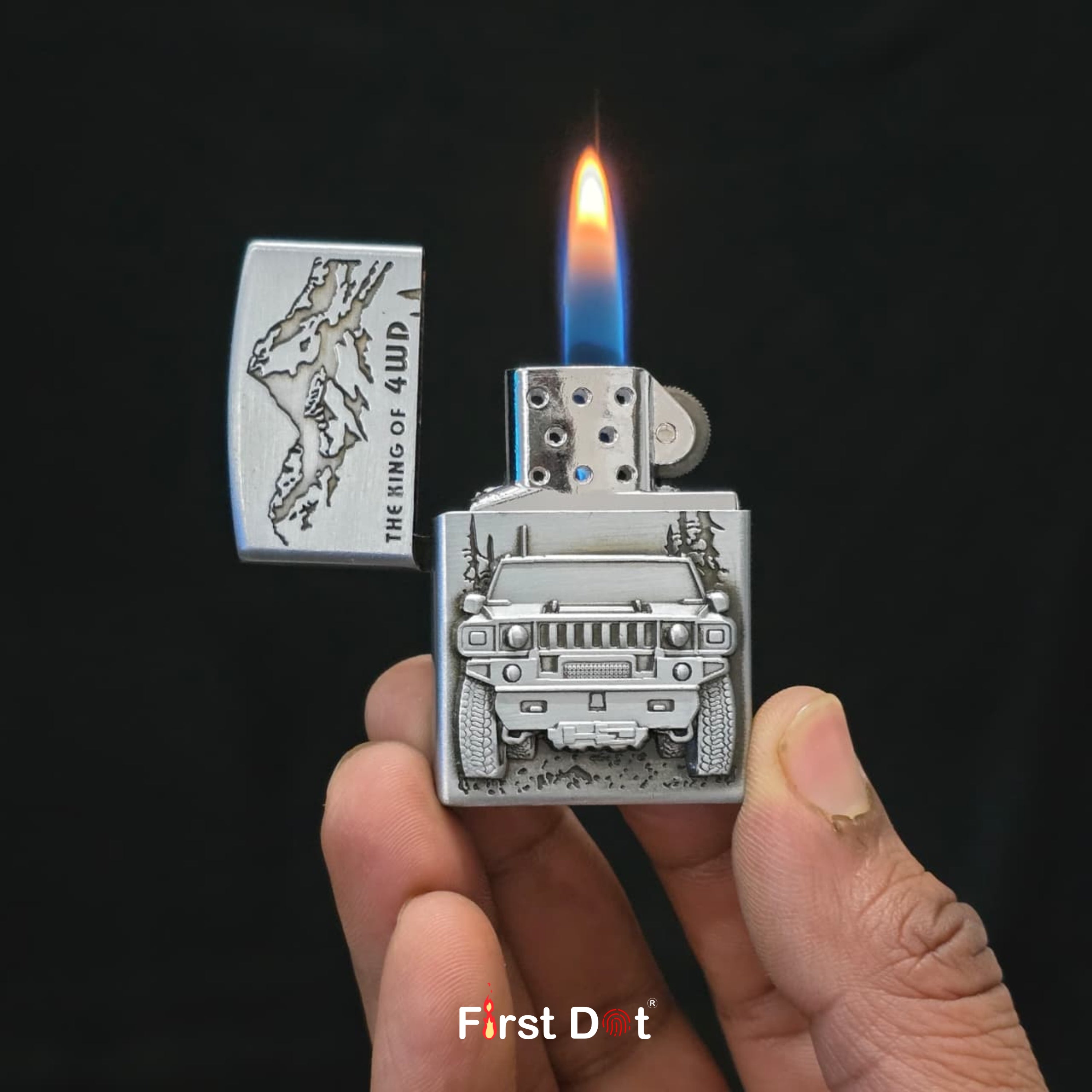 King of 4WD Engraved Lighter | Fancy Cigarette Lighter