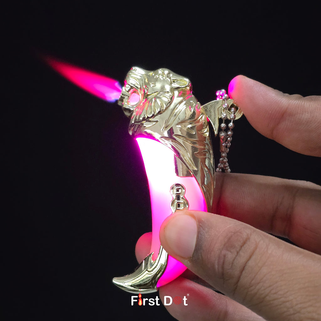 First Dot LED Key Tiger Tooth Lighter