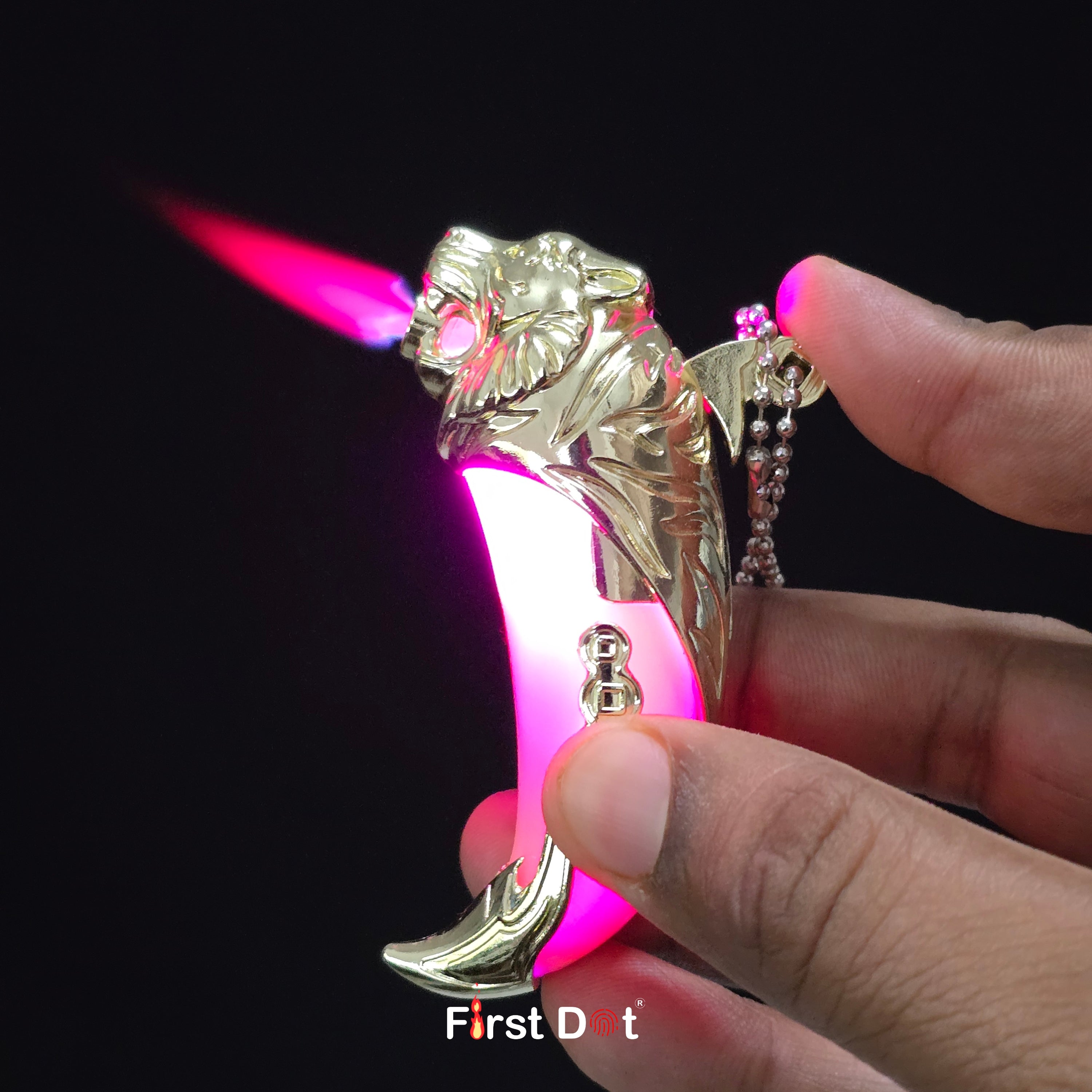 First Dot LED Key Tiger Tooth Lighter
