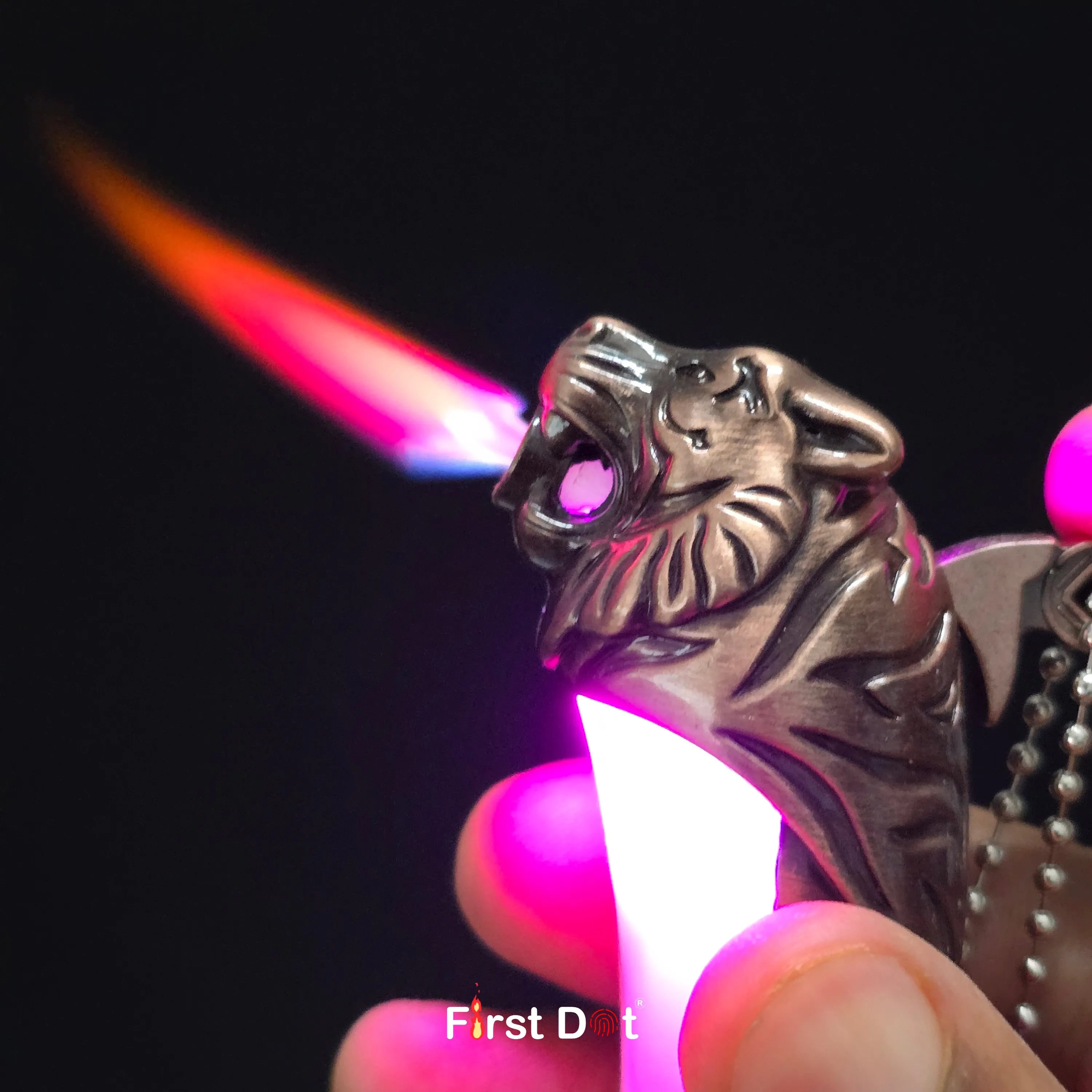 First Dot LED Key Tiger Tooth Lighter
