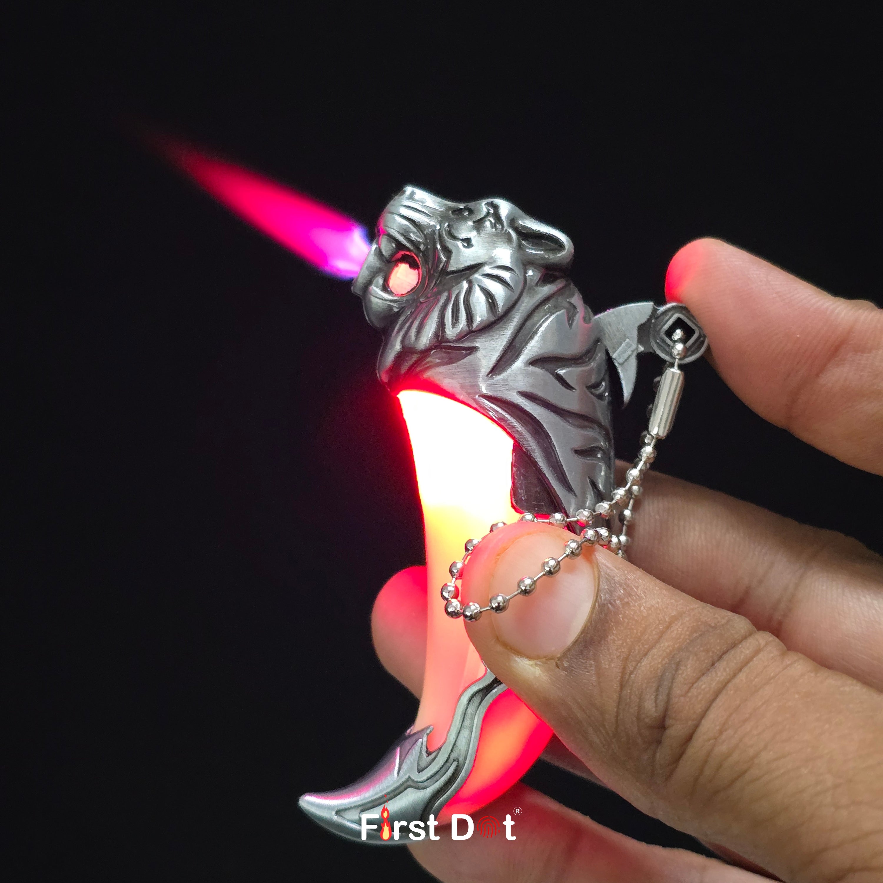 First Dot LED Key Tiger Tooth Lighter