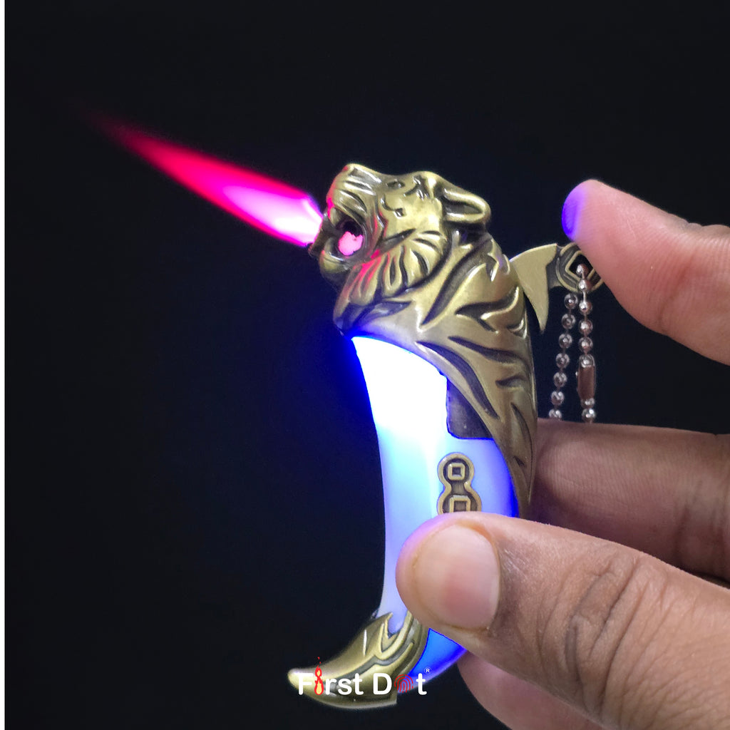 First Dot LED Key Tiger Tooth Lighter