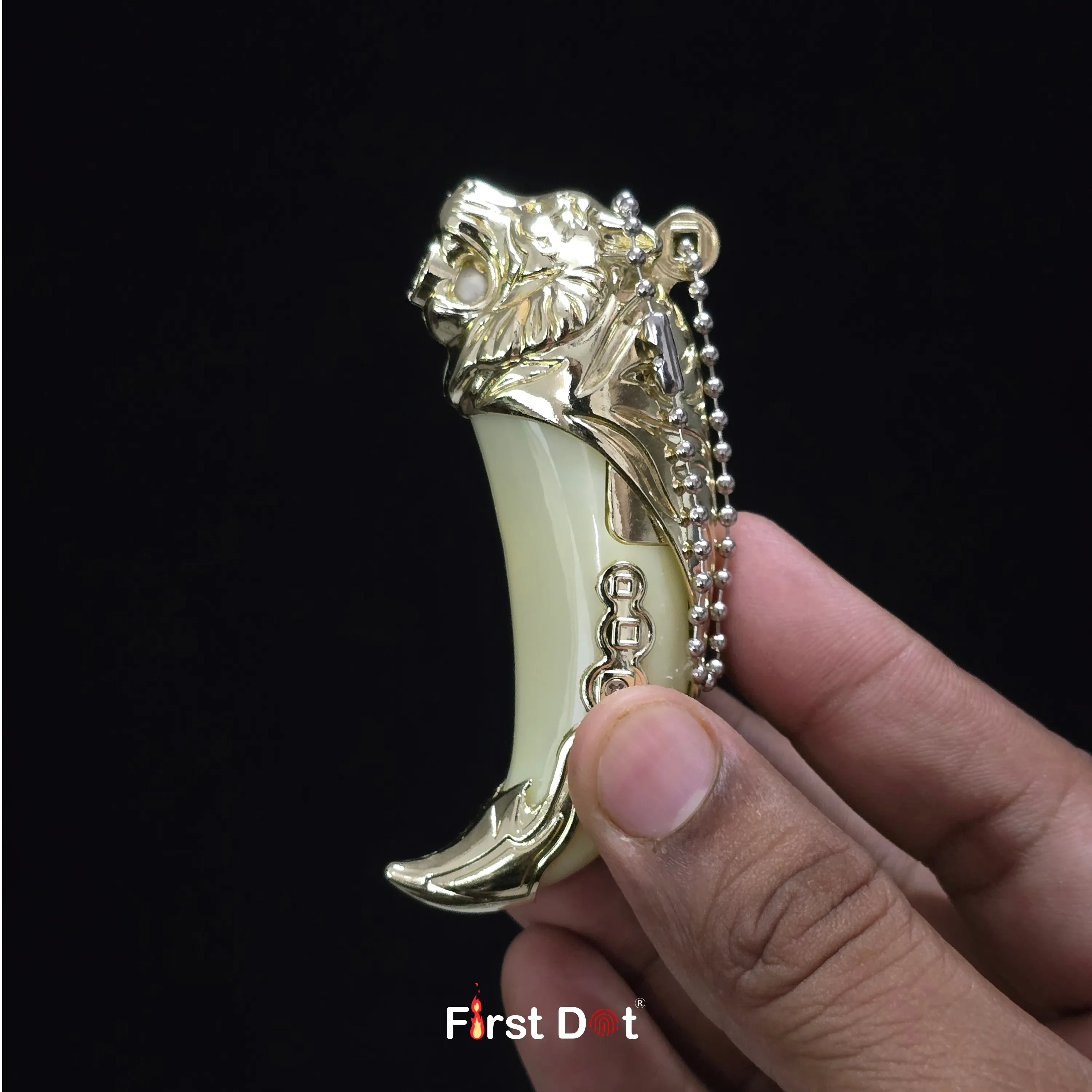 First Dot LED Key Tiger Tooth Lighter
