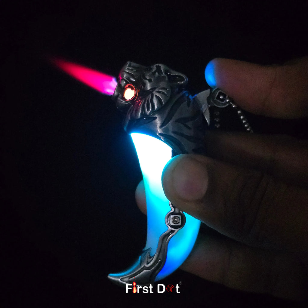 First Dot LED Key Tiger Tooth Lighter