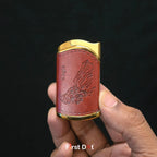 First Dot Leather Blue Jet Flame Windproof Cigarette Lighter