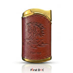 First Dot Leather Blue Jet Flame Windproof Cigarette Lighter