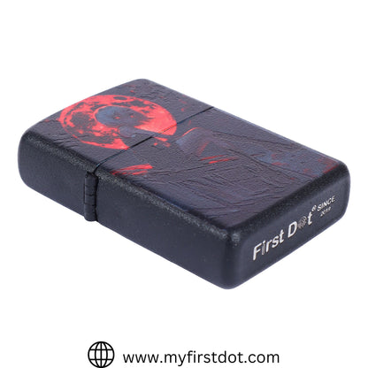 Red Moon Girl Windproof Cigarette Lighter for Men | Pocket Classic Lighter for Smoking | | First Dot