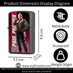 First Dot Paul Phoenix Both-Sided Graphic Print Windproof Cigarette Lighter