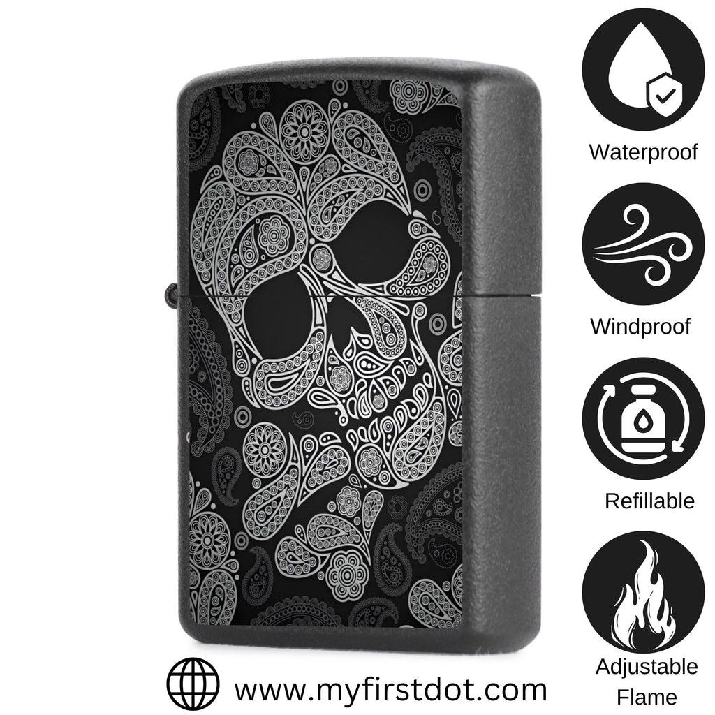 Sugar Skull Lighter Windproof Cigarette Lighter for Men