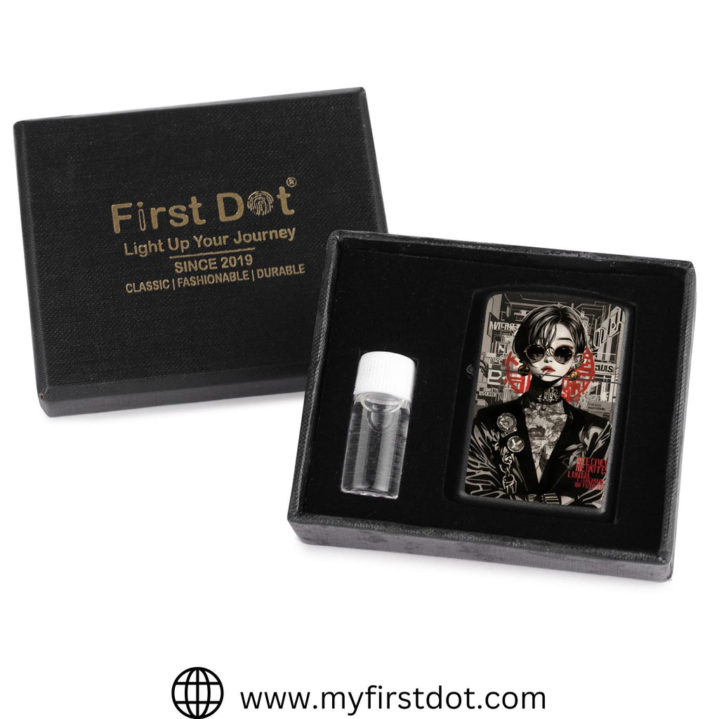 Badass Girl Classic Lighter Windproof Cigarette Lighter