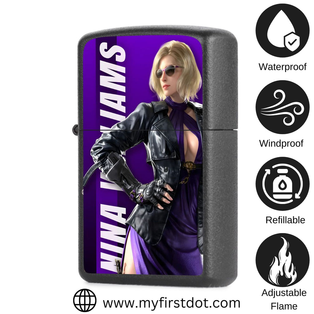 First Dot Nina Williams Windproof Cigarette Lighter
