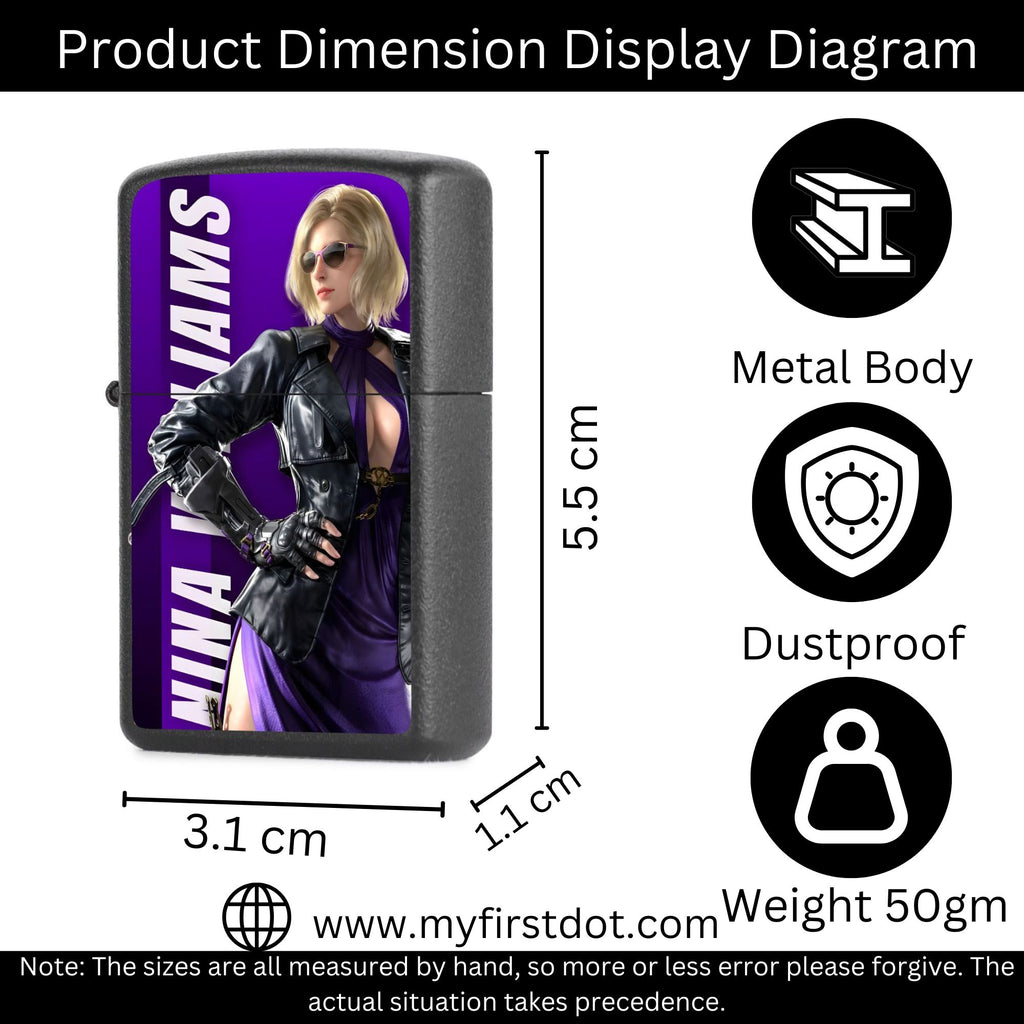 First Dot Nina Williams Windproof Cigarette Lighter