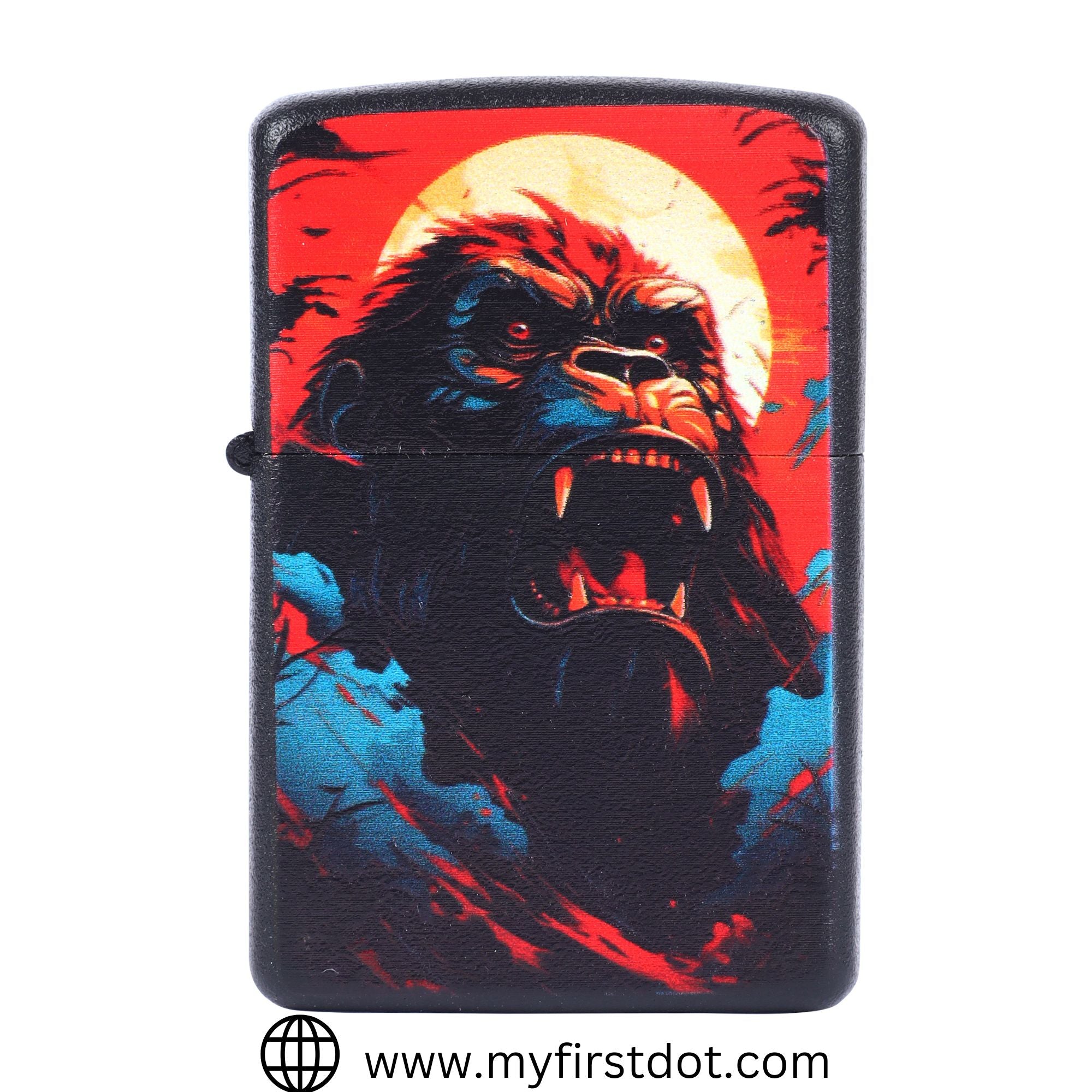 Angry Gorilla Windproof Cigarette Lighter for Men | Pocket Classic Lighter for Smoking | | First Dot