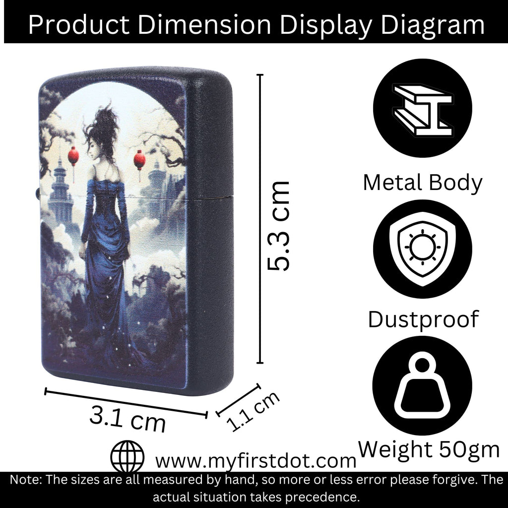 First Dot Gothic Moonlight Maiden Windproof Cigarette Lighter