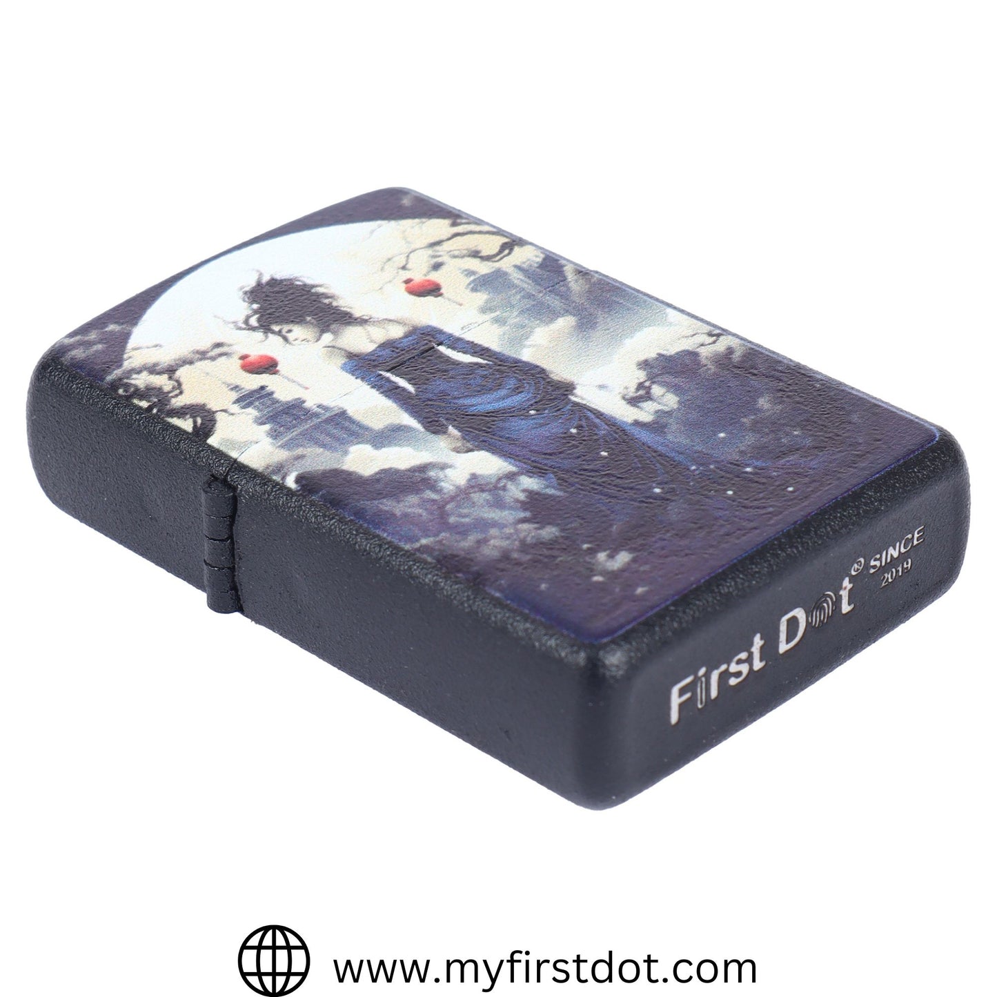 Blue Dress Moon Girl Windproof Cigarette Lighter for Men | Pocket Classic Lighter for Smoking | | First Dot