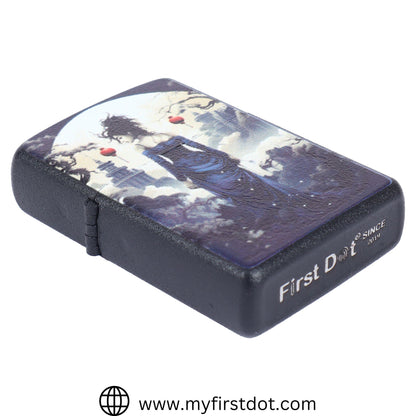 Blue Dress Moon Girl Windproof Cigarette Lighter for Men | Pocket Classic Lighter for Smoking | | First Dot