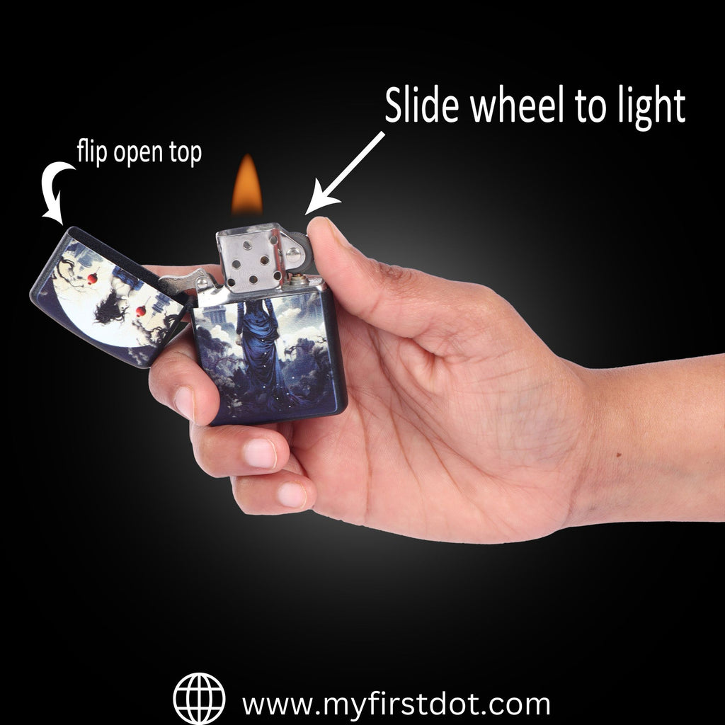 First Dot Gothic Moonlight Maiden Windproof Cigarette Lighter