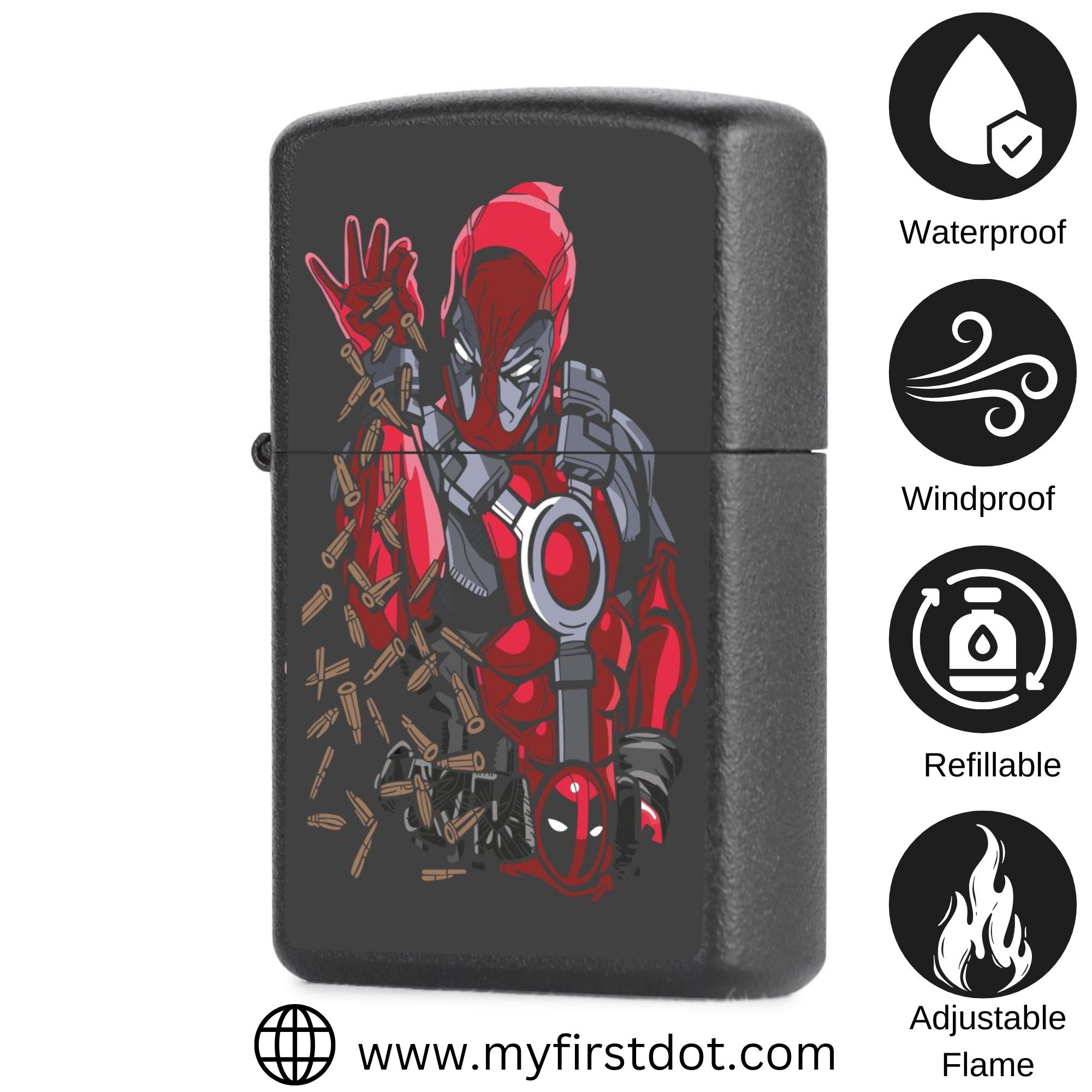 Deadpool Lighter Windproof Cigarette Lighter for Men
