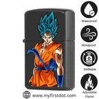 First Dot Goku Super Saiyan Blue Windproof Cigarette Lighter