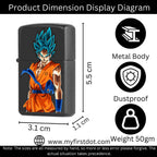 First Dot Goku Super Saiyan Blue Windproof Cigarette Lighter