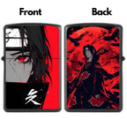 Anime-themed lighter with front and back designs on a white background