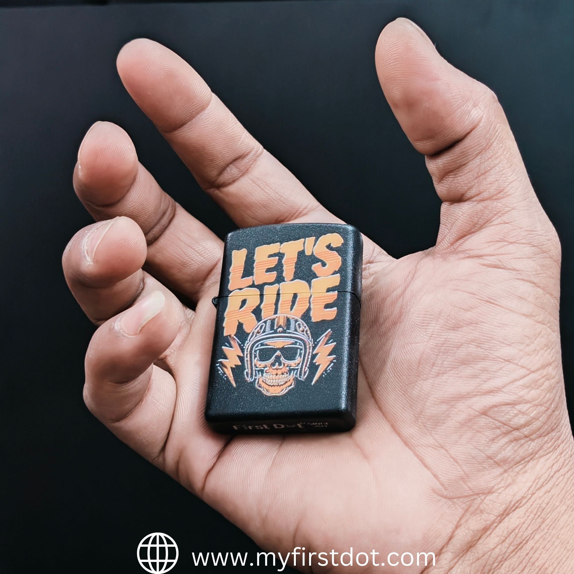 First Dot Let's Ride Windproof Cigarette Lighter