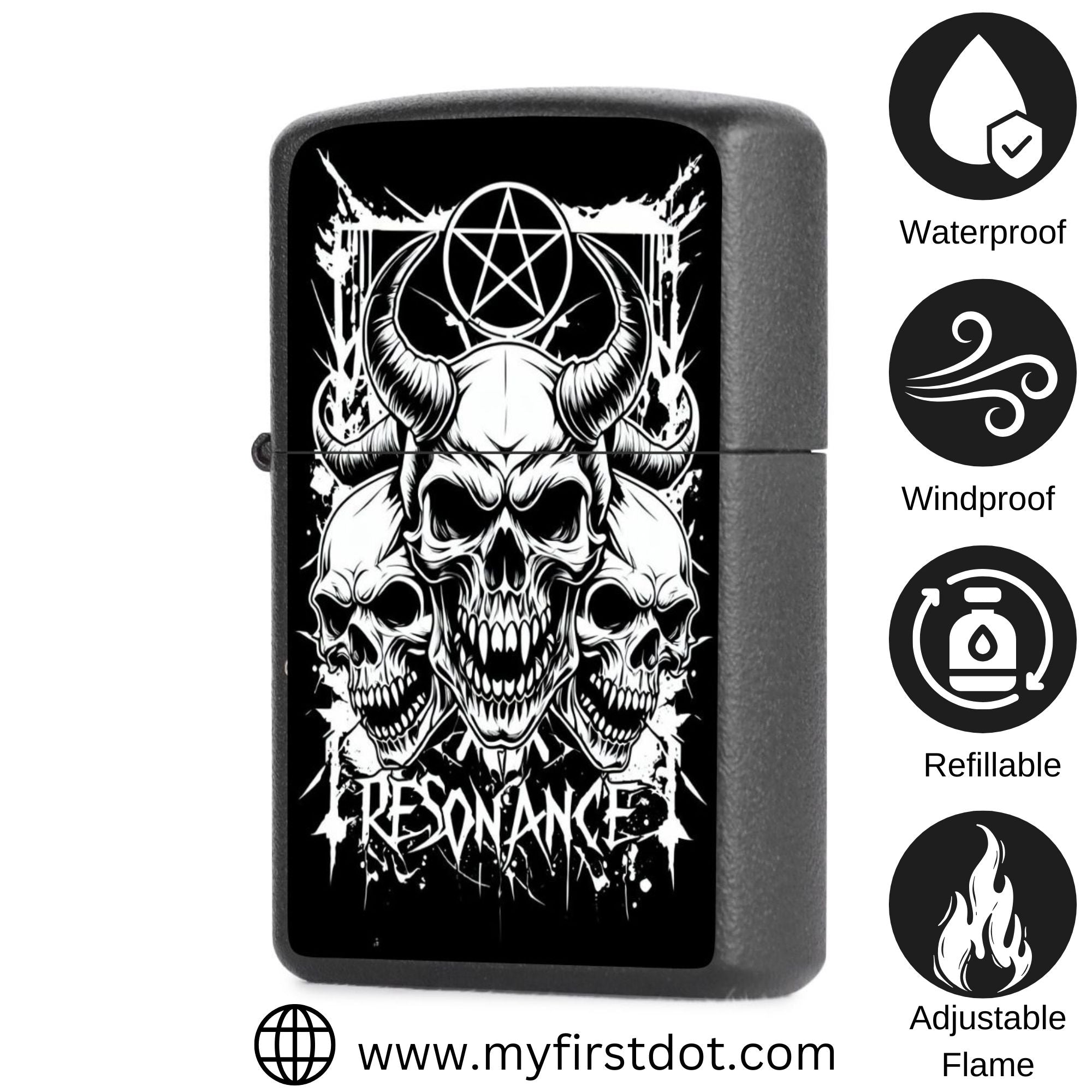 Menacing Skull Lighter Windproof Cigarette Lighter for Men
