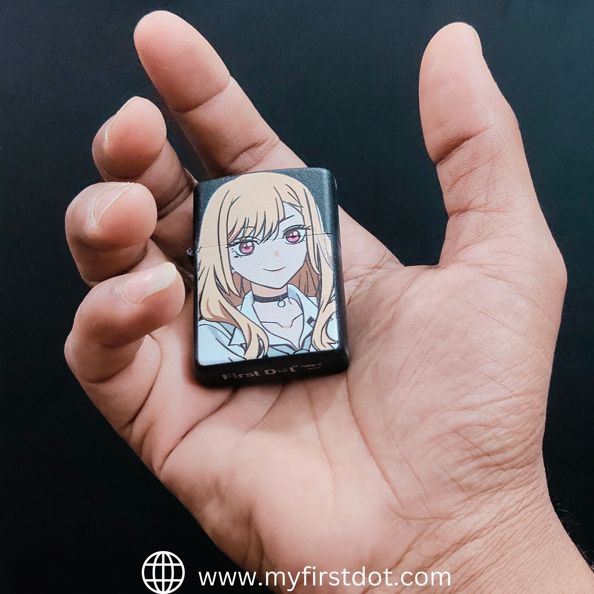 First Dot Anime Series Windproof Cigarette Lighter
