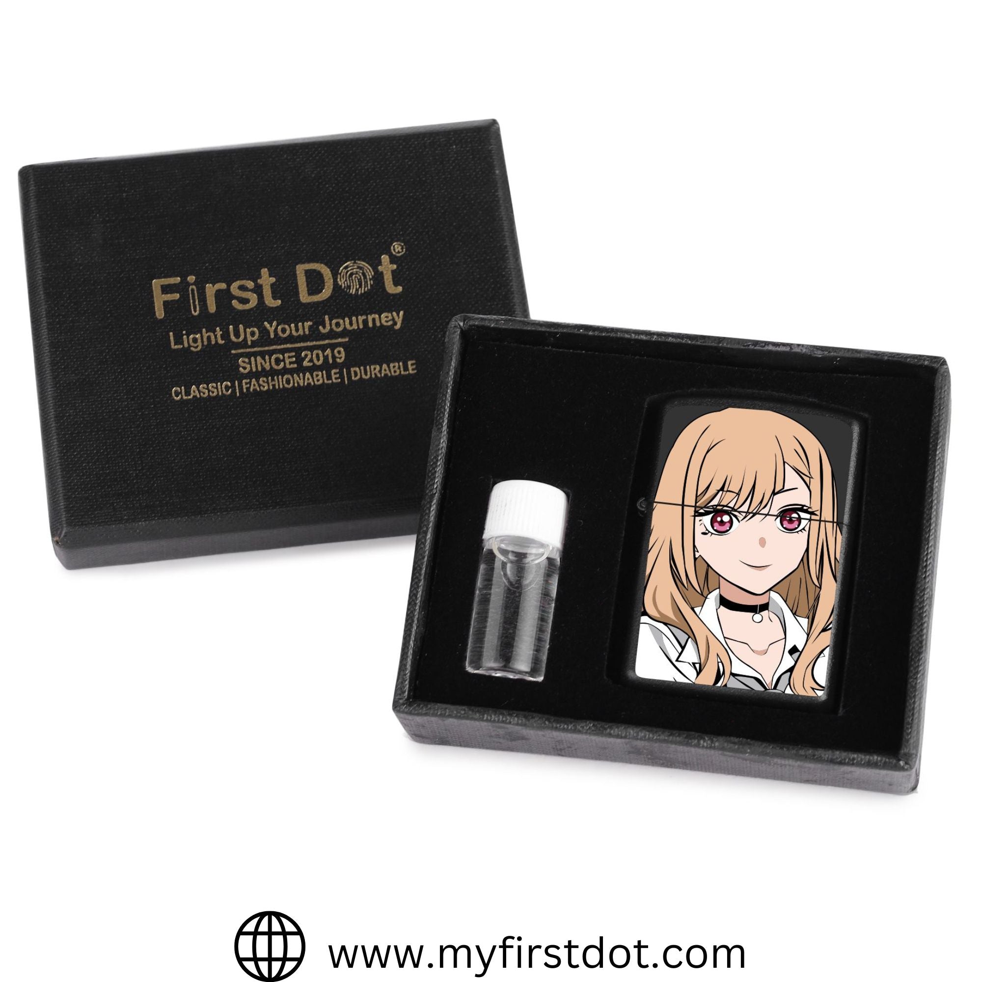 First Dot Anime Series Windproof Cigarette Lighter