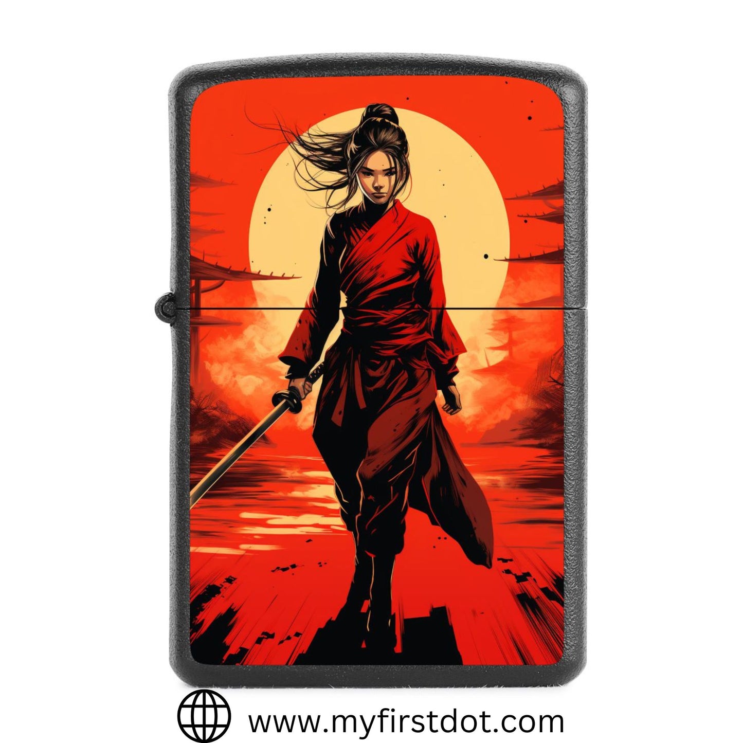 Samurai Girl Lighter Windproof Cigarette Lighter