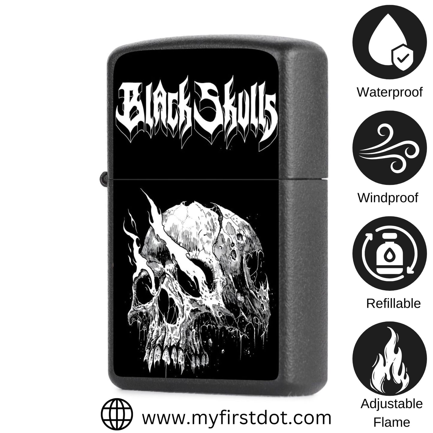 Skull Lighter Windproof Cigarette Lighter for Men