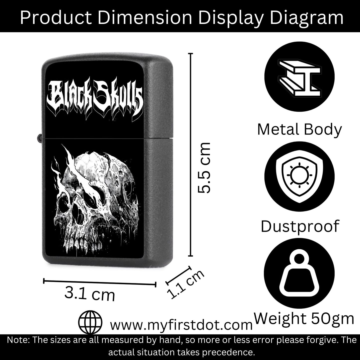 Skull Lighter Windproof Cigarette Lighter for Men
