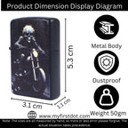 Skull Rider Windproof Cigarette Lighter for Men | Pocket Classic Lighter for Smoking | | First Dot