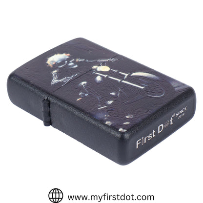 Skull Rider Windproof Cigarette Lighter for Men | Pocket Classic Lighter for Smoking | | First Dot