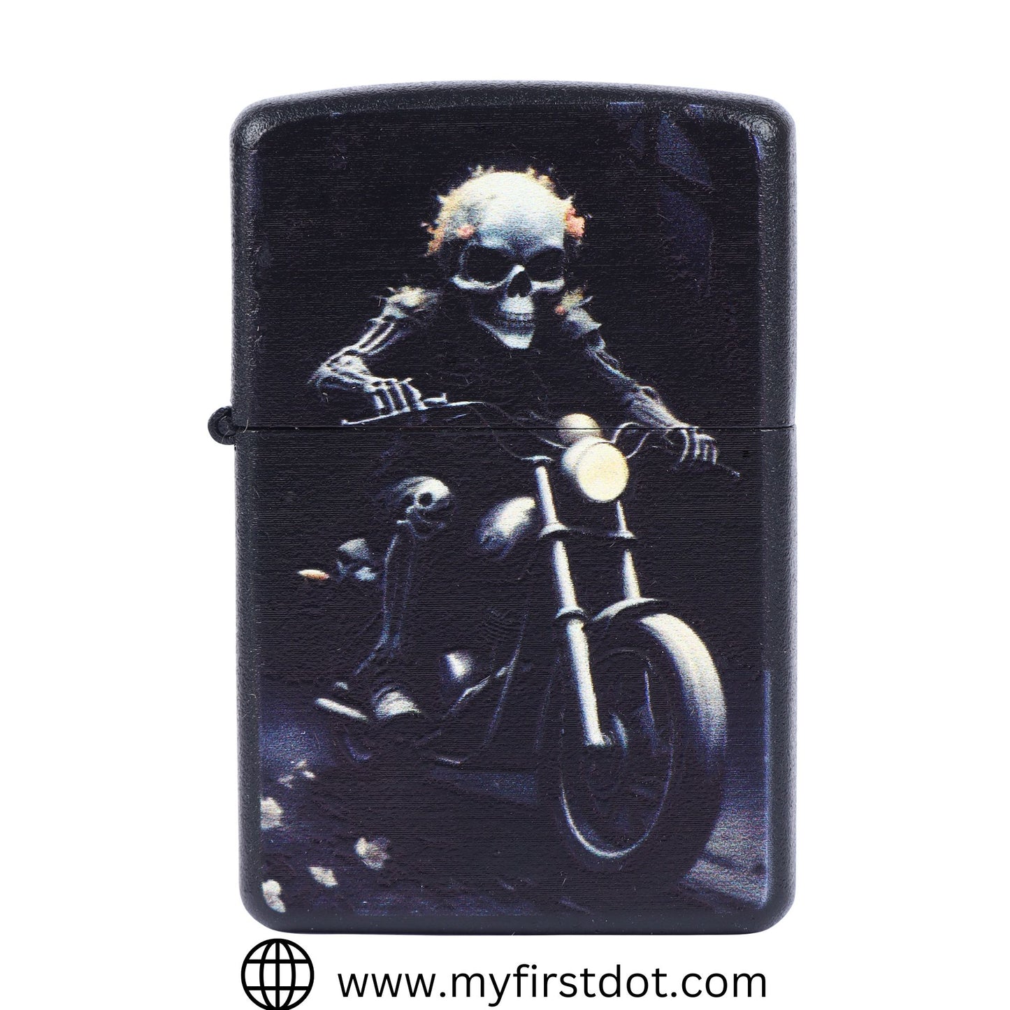 Skull Rider Windproof Cigarette Lighter for Men | Pocket Classic Lighter for Smoking | | First Dot