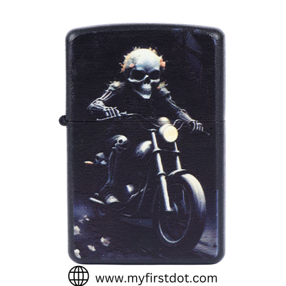 Skull Rider Windproof Cigarette Lighter for Men | Pocket Classic Lighter for Smoking | | First Dot