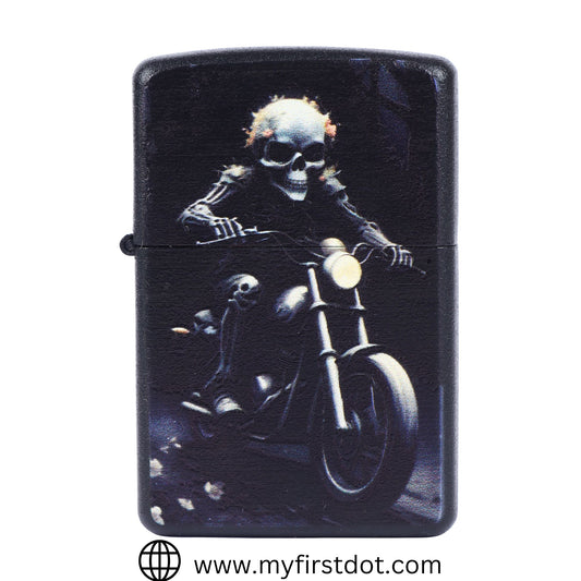 Skull Rider Windproof Cigarette Lighter for Men | Pocket Classic Lighter for Smoking | | First Dot