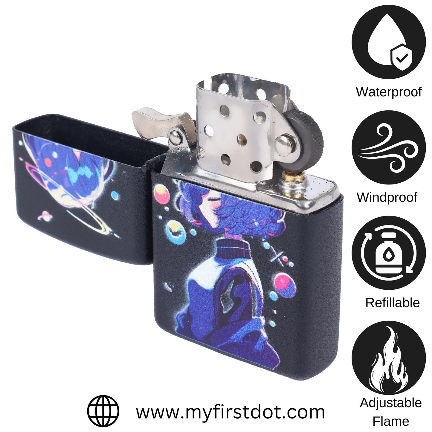 Sky Star Girl Windproof Cigarette Lighter for Men | Pocket Classic Lighter for Smoking | | First Dot