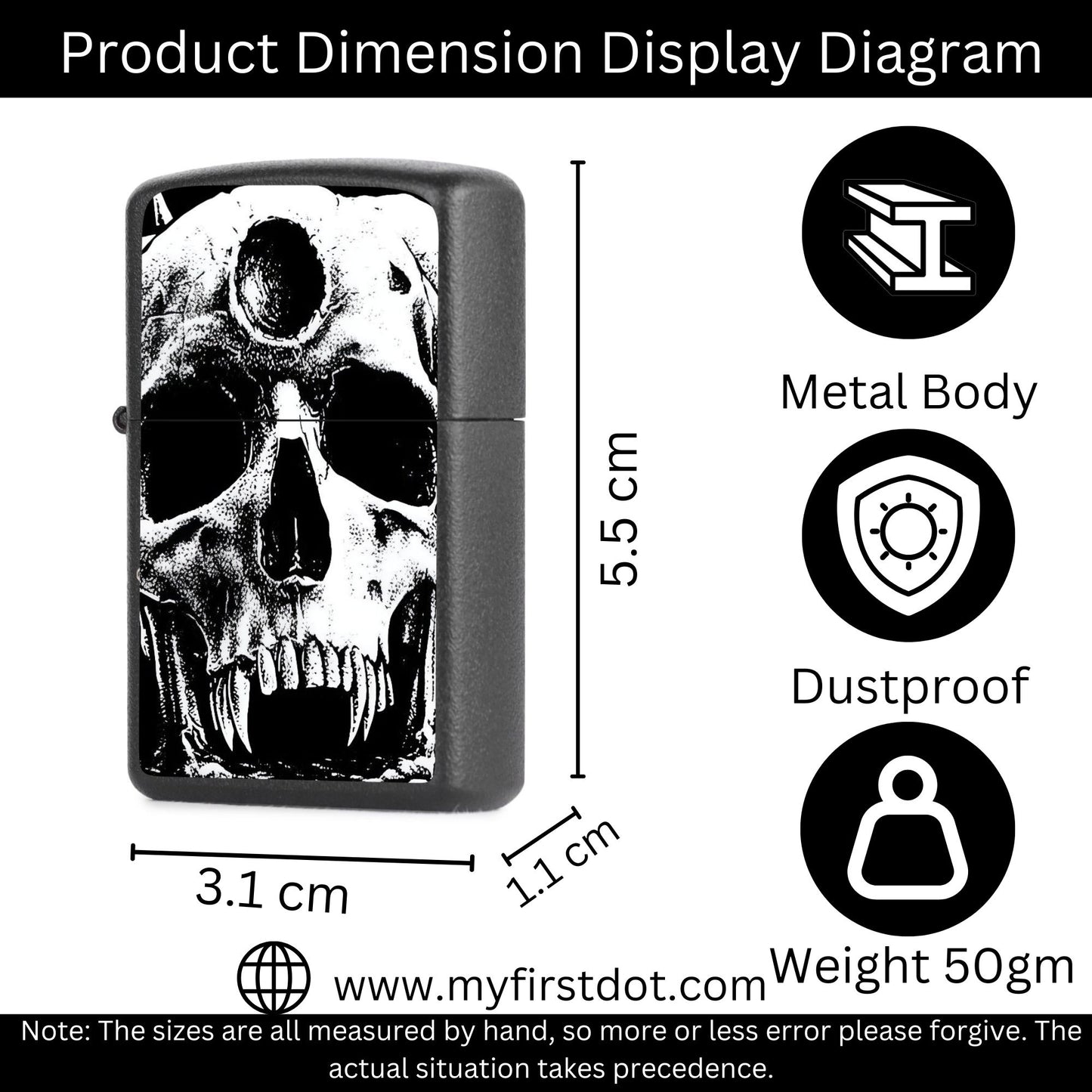 Third Eye Skull Lighter Windproof Cigarette Lighter for Men