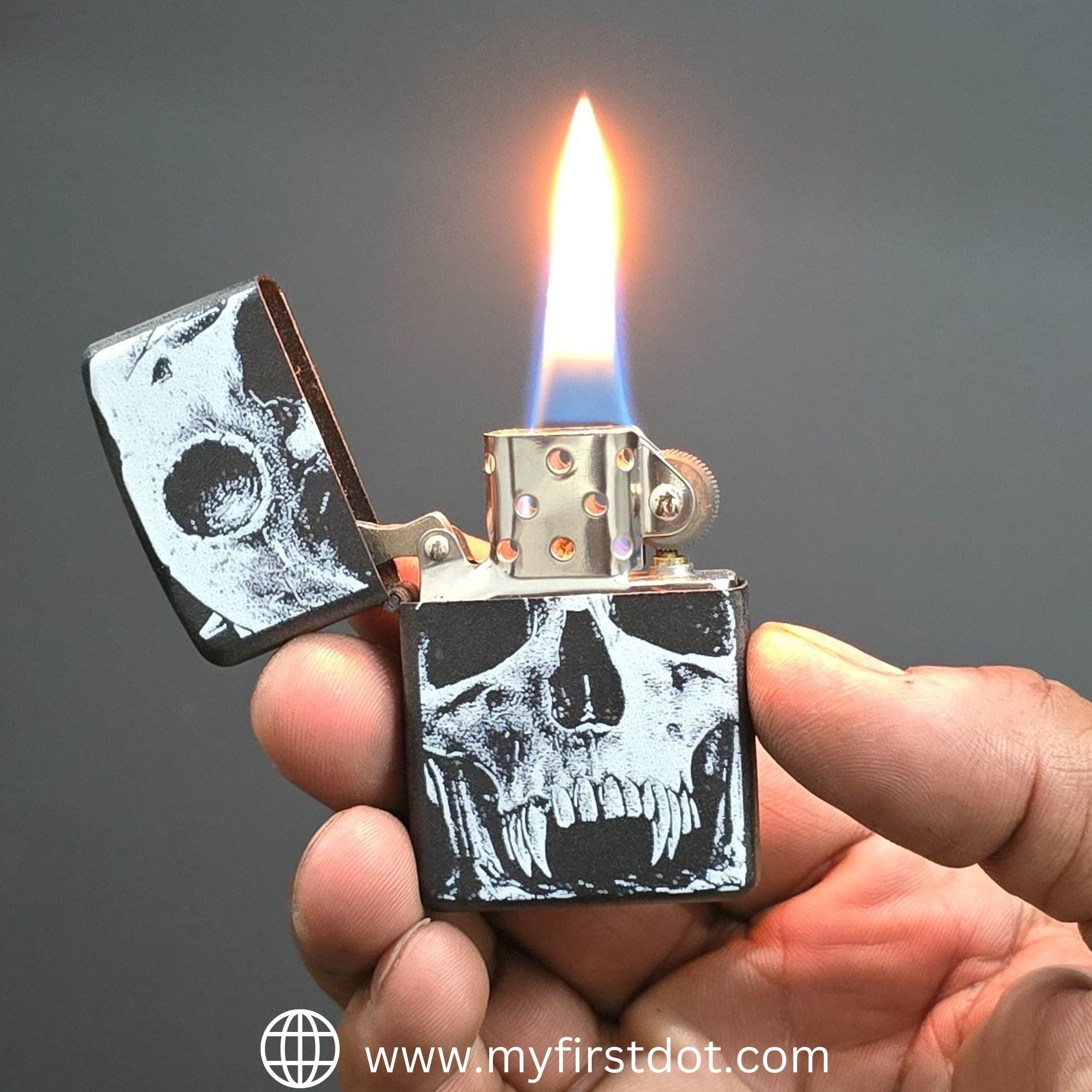 First Dot Nocturnal Gothic Windproof Cigarette Lighter